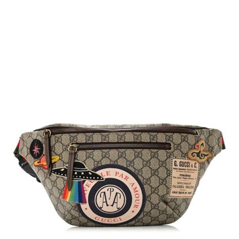 gucci courrier belt bag|GUCCI GG Supreme Monogram Courrier Belt Bag Beige New.